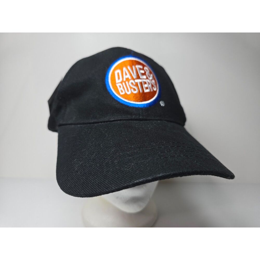 Dave & Buster's Cap Hat Black Embroidered Logo Baseball Adjustable Winner NWT